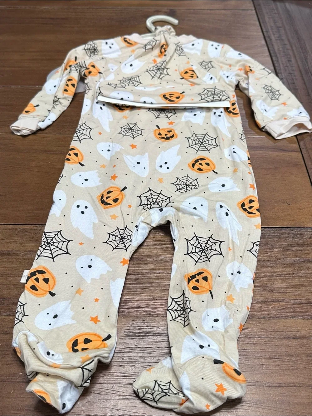 Milkberry Baby Boy Girl Bamboo Footie Sleeper Halloween 3-6 months hat